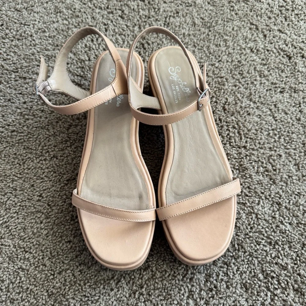 Seychelles Nude/Tan Platform Sandals